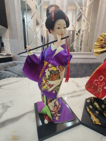 at sampunu qiymeti: Qədimi Yapon kuklalar heykəli Geyşa əl işi Старинные японские куклы — 3