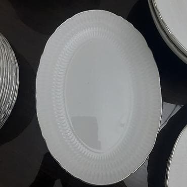Qab-qacaq və mətbəx ləvazimatları: Nahar dəsti, rəng - Ağ, Farfor, 12 nəfərlik, Çexiya — 9