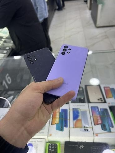 htc telefonu: Samsung Galaxy A32, 128 GB, rəng - Bənövşəyi, Barmaq izi — 2