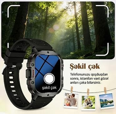 luc saatları: Yeni, Smart saat, Sensor ekran, rəng - Qara — 7
