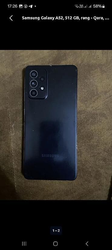 su qzdrci: Samsung Galaxy A52, 128 GB, rəng - Qara, Sensor, Barmaq izi, İki sim kartlı — 1