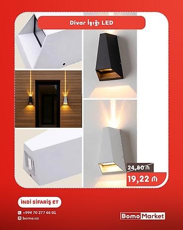 led işiqlar: Divar İşığı LED - Müasir, həndəsi dizaynlı divar lampası - LED işıq — 1