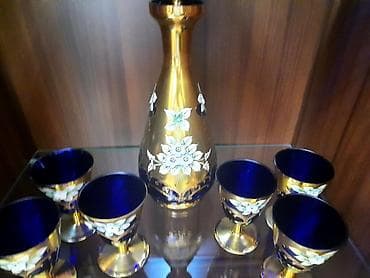 karaca qab: Rəng - Qızılı, Şüşə, 7, 1,5 bucket volume l, Çexiya — 2