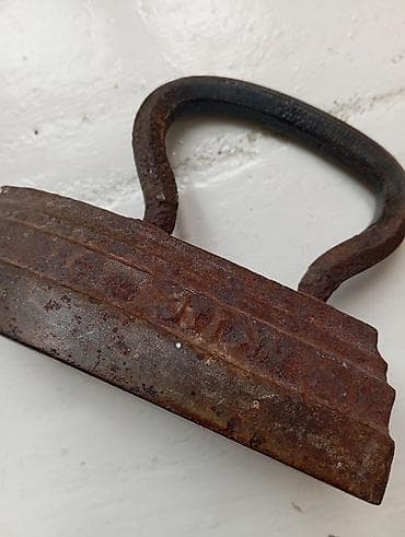 antik eşya: Antik tökmə dəmir ütü - Material: bərk tökmə dəmir - Klassik “muncuq” — 3