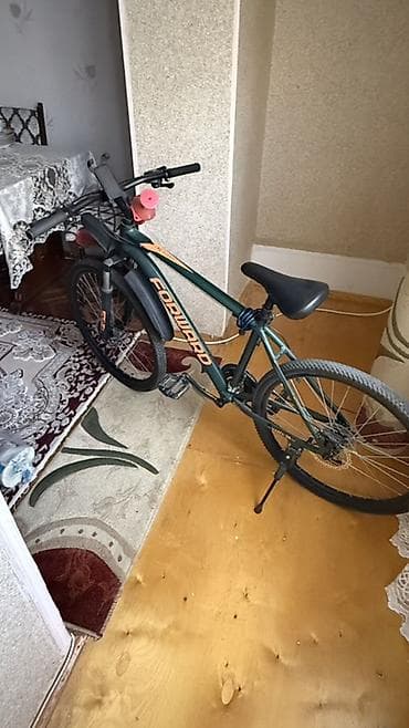 grand bicycle: FORWARD brendindən diski əyləcli dağ velosipedi. Tünd yaşıl rəngli — 1