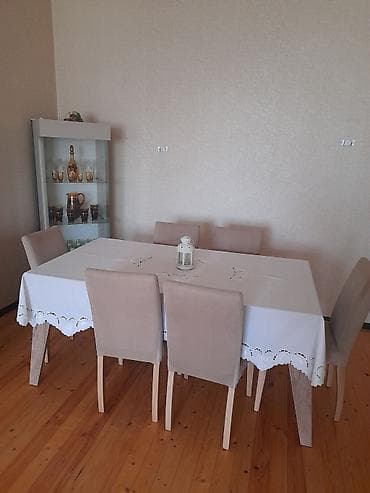stulla: Qonaq otağı üçün, Yeni, Açılan, Dördbucaq masa, 6 stul — 2