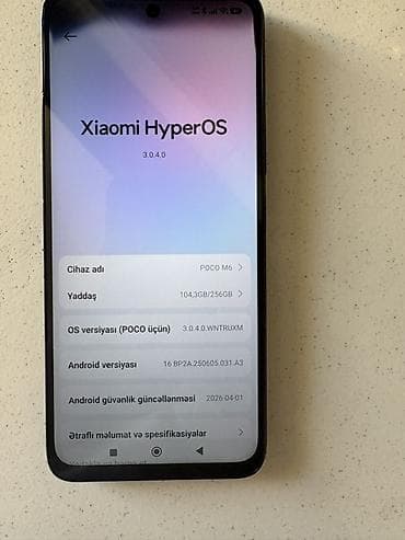 a 10 ekran: Poco M6, rəng - Qara, Sensor — 10