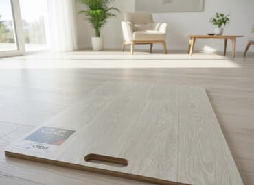 daş palıd: Yıldız Entegre laminat döşəmə paneli – açıq ağ palıd teksturalı dekor — 1