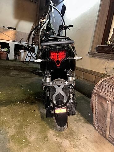 электро мотоцикл: Elektrik skuter/moped - Rəng: qara, aqressiv dizaynlı ön faralar və — 4