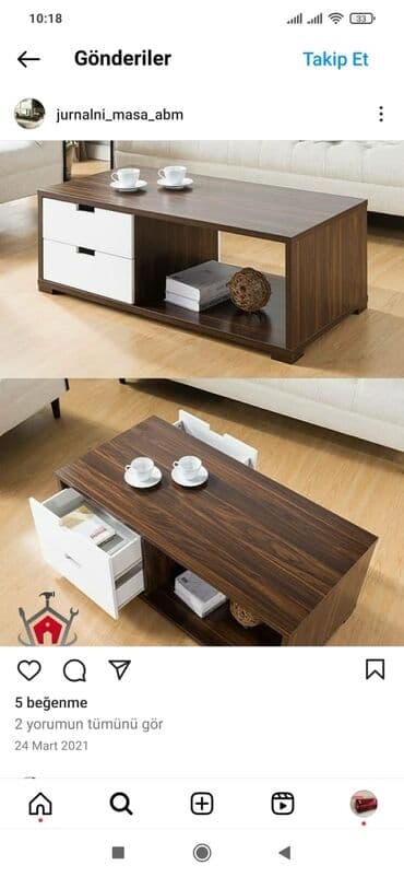 jurnalni stol qiymeti: Jurnal masası, Yeni, Açılmayan, Laminat, Dördbucaq masa — 8