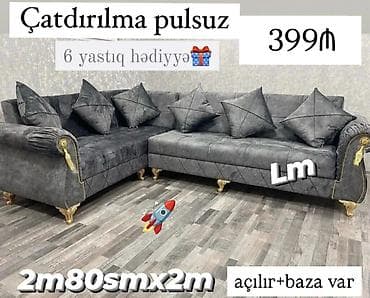 Divanlar: Künc divan, Açılan, Bazalı, Parça, Pulsuz çatdırılma — 1