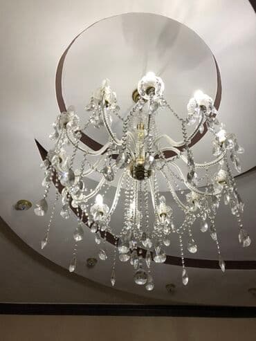 heyet ucun isiqlar: Çılçıraq, 10 və daha çox lampa, Xrustal — 2