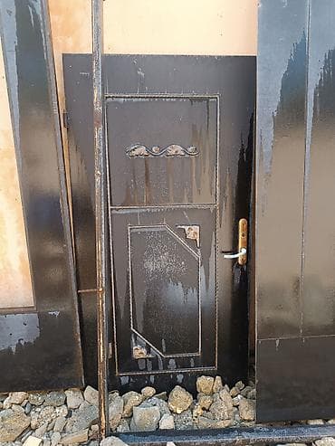 qapi darvaza: Dəmir darvaza və piyada qapısı dəsti - Material: qalın metaldan — 2