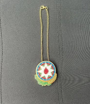 dekor aksesuarları: Azərbaycan emblemli boyunbağı medal - Dizayn: Asma hissədə — 2