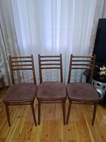 stul stol: Qonaq otağı üçün, Yeni, Qatlanmayan, rəng - Bordo Stul — 2