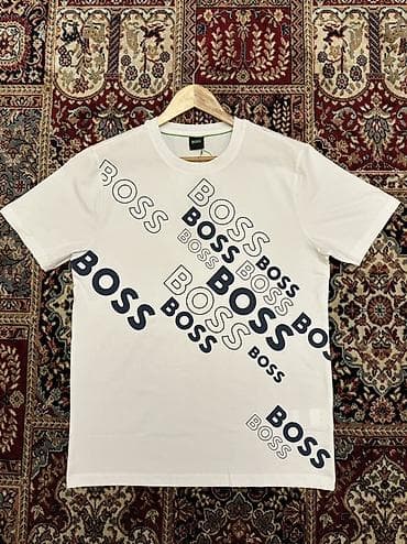 kurtkalar kisi: BOSS kişi T-shirt. - Rəng: ağ - İstehsal - Türkiyə🇹🇷 - Ön hissədə — 1