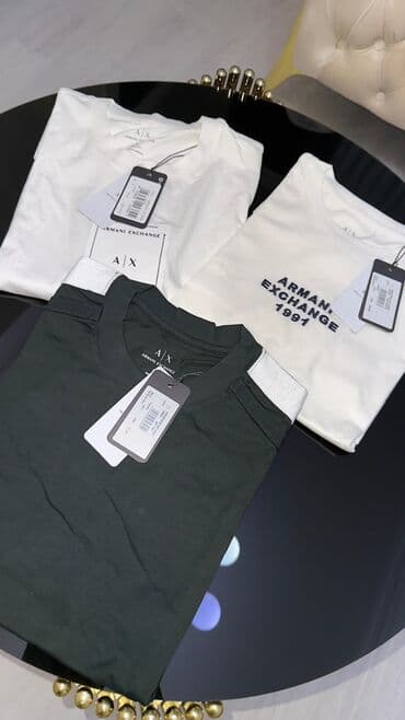 Futbolka, Armani Exchange, L, rəng - Ağ