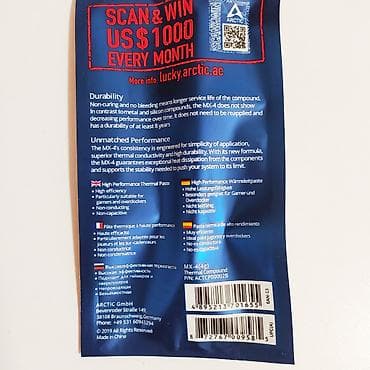 notbuk aliram: Termopasta "Arctic MX-4 2019 Edition 4qram" SAYLA ALANA VƏ USTALARA — 3