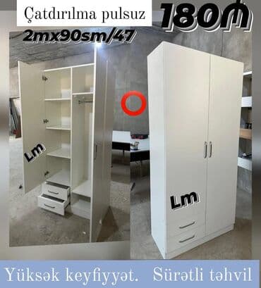 Yeni, Açılan, 2 qapılı Düz dolab, Qarderob, paltar dolabı lalafo.az -da Yeni, Açılan, 2 qapılı Düz dolab, Qarderob, paltar dolabı