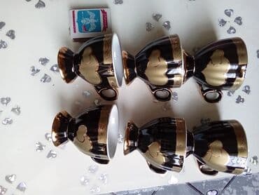 nerj qablar: Fincanlar, rəng - Qara, 6 ədədli dəst — 3