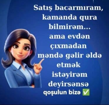 работа уборщицы на неполный рабочий день: Marketoloq tələb olunur, Onlayn iş, İstənilən yaş, Təcrübəsiz — 2
