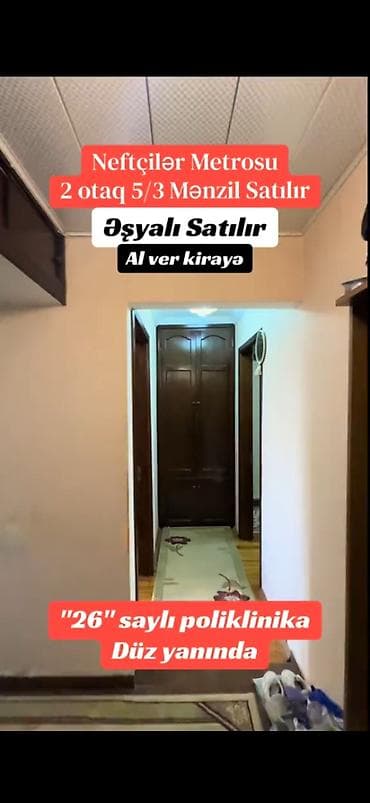 alatava 2: Bakı, 8-ci kilometr, 2 otaqlı, Köhnə tikili, 55 kv. m — 4