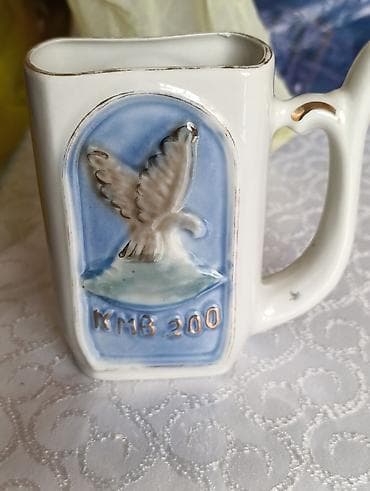 dekorativ qab: Fincanlar, rəng - Ağ, Keramika, 1 əd, SSRİ — 3