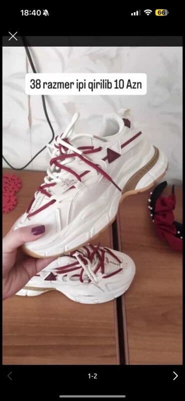 platforma qadın krossovkaları: Qadın ayaqqabıları dəsti 1) Ağırlıqlı idman ayaqqabısı (foto 1) - — 4