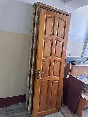 Taxta otaq qapısı (karkaslı komplett) - Material: təbii ağac