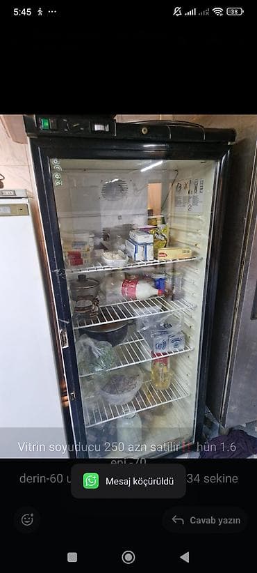 Vitrin soyuducu 250 azn satilir‼️ hün 1.6 eni -70 derin-60 unvan
