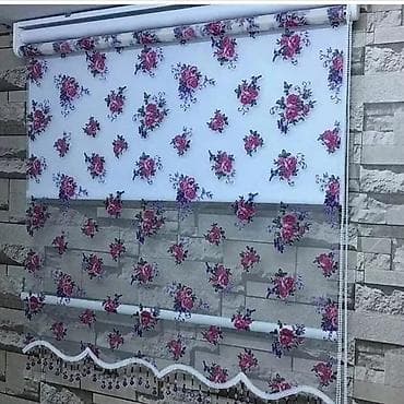 ev perdeleri: Zərif naxışlı rulon pərdələr - Klassik barokko motivli, dekorativ — 6