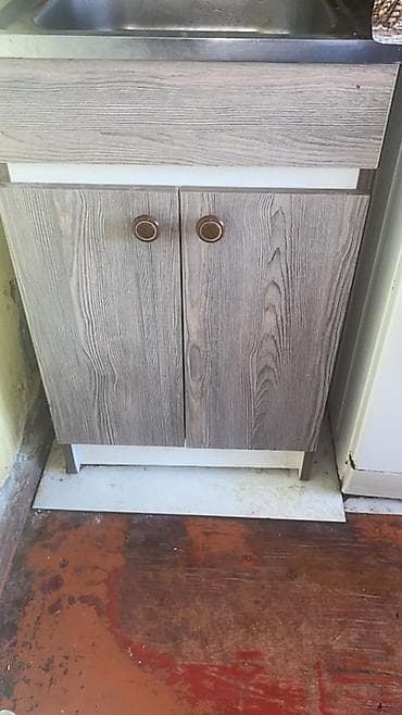 Mətbəx üçün alt dolab və paslanməz poladdan 1 gözü olan lavabo