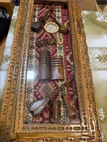 Ağacdan əl işi dekorativ tablo-kitabça - Material: tamamilə təbii