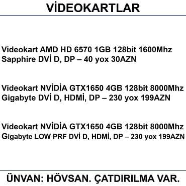 videokart 2gb: Videokartlar 📍Ünvan: Bakı şəh, Suraxanı ray, Hövsan qəs. YOXLAMAĞA — 2