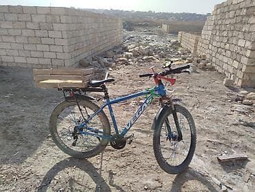 VEGAS dağ velosipedi - Çərçivə: polad, mavi rəngdə, düz üst borulu