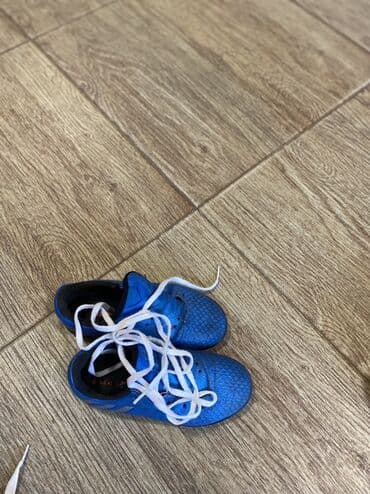 детские кроссовки для футбола: Uşaq üçün futbol ayaqqabısı – Adidas - Rəng: mavi, yanlarda 3 zolaq — 4