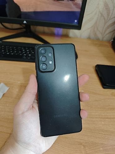 telefon samsung a51: Samsung Galaxy A52, 128 GB, rəng - Qara, Barmaq izi — 1