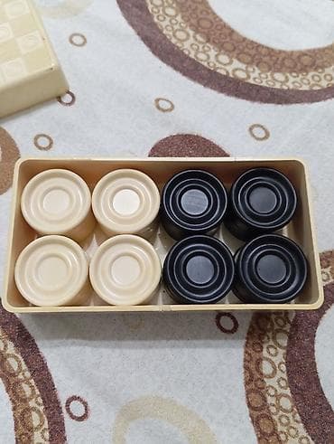 nərd daşları: Sovet istehsalı “BIB” dama fişləri dəsti - Material: bərk plastik - — 3