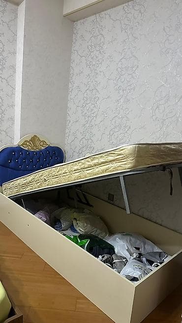 qapı mdf: Təknəfərlik çarpayı, Bazalı, Matras ilə, Siyirməsiz — 5