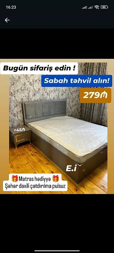 mebel usta: İkinəfərlik çarpayı, Yeni — 1