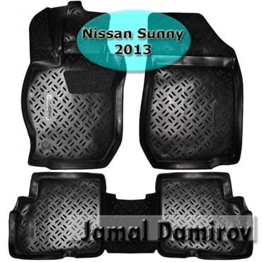 антискользящие коврики: Nissan Sunny 2013 üçün poliuretan ayaqaltilar. Полиуретановые коврики — 1