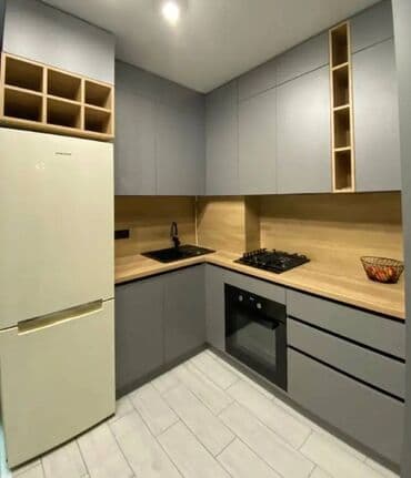 кухонная мебель на заказ в баку цены: Кухонный гарнитур на заказ, Самозакрывающие петли, МДФ, Есть кредит, Бесплатная доставка — 1