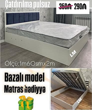 Yeni, İkinəfərlik çarpayı, Bazalı, Matras ilə, Siyirməsiz
