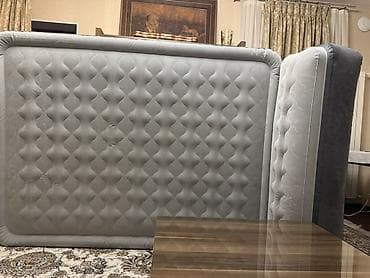 dosek matras: Nafis boz rəngdə şişmə hava döşəyi - Material: yumşaq velür tipli üst — 1