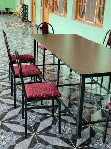 sutul stol: Mətbəx üçün, Yeni, Açılmayan, Dördbucaq masa, 8 stul — 2