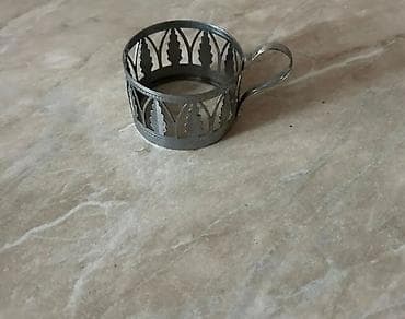icki: Metall fincanaltı tutacağı (stəkancıq üçün dəmir qol) - Material — 2