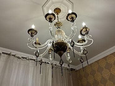 ucuz lusturlar: Çılçıraq, 8 lampa, Şüşə — 1