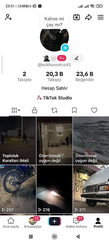 turbo.az samaxi: 21K tik tok hesabı satılır Təcili Bu Qiymətə Havayıdı Başı Çıxan — 1