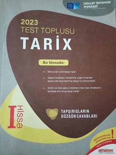 Məhsul: “2023 Test Toplusu – Tarix (I hissə)” Nəşriyyat: Abituriyent — 1