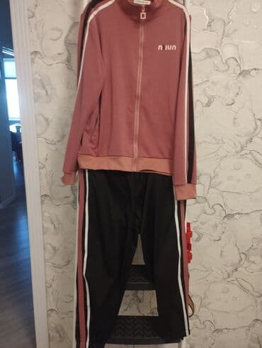 утепленные спортивные костюмы: İdman kostyumu – 2 hissə - Yuxarı hissə: toz-çəhrayı rəngdə, tam ön — 2